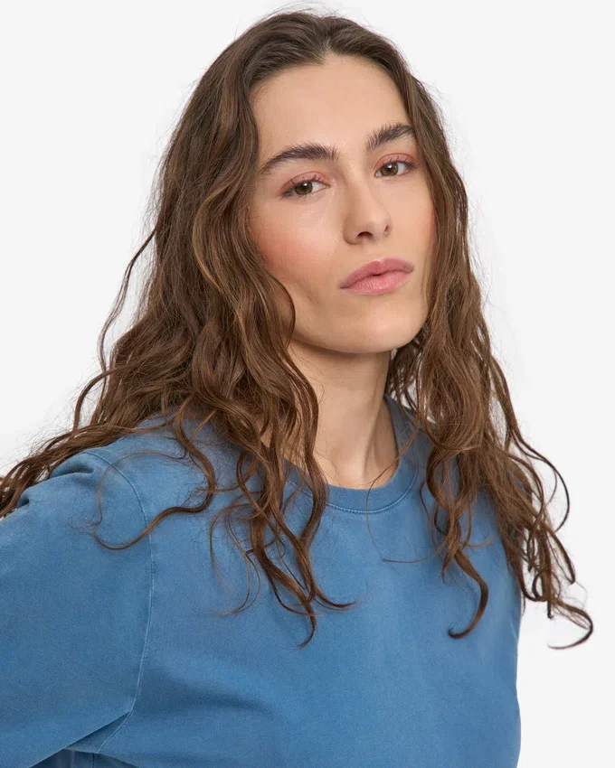 Light Organic Tee pour femme - Indigo délavé