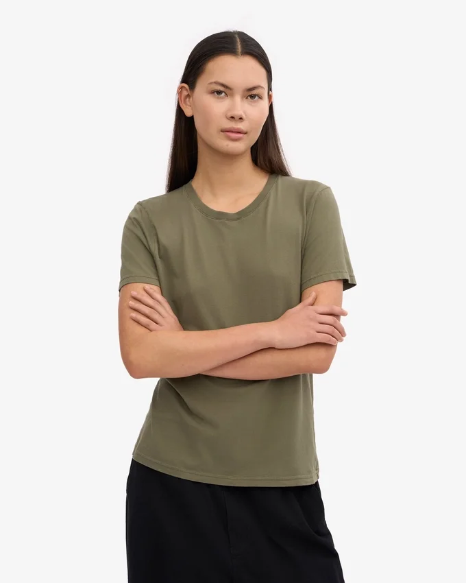 Light Organic Tee pour femme - Olive poussiéreux