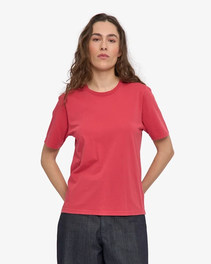 Light Organic Tee pour femme - Rouge délavé