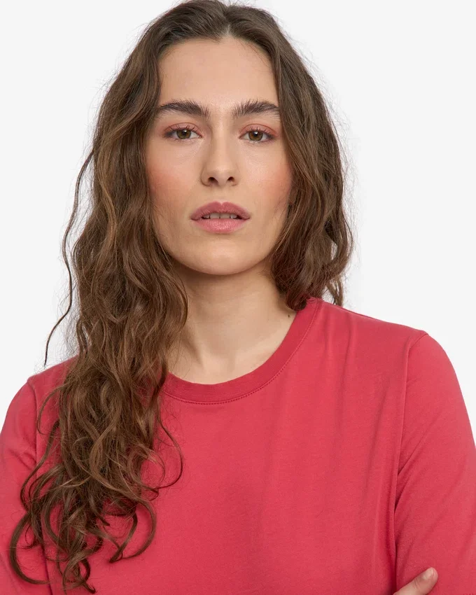 Light Organic Tee pour femme - Rouge délavé