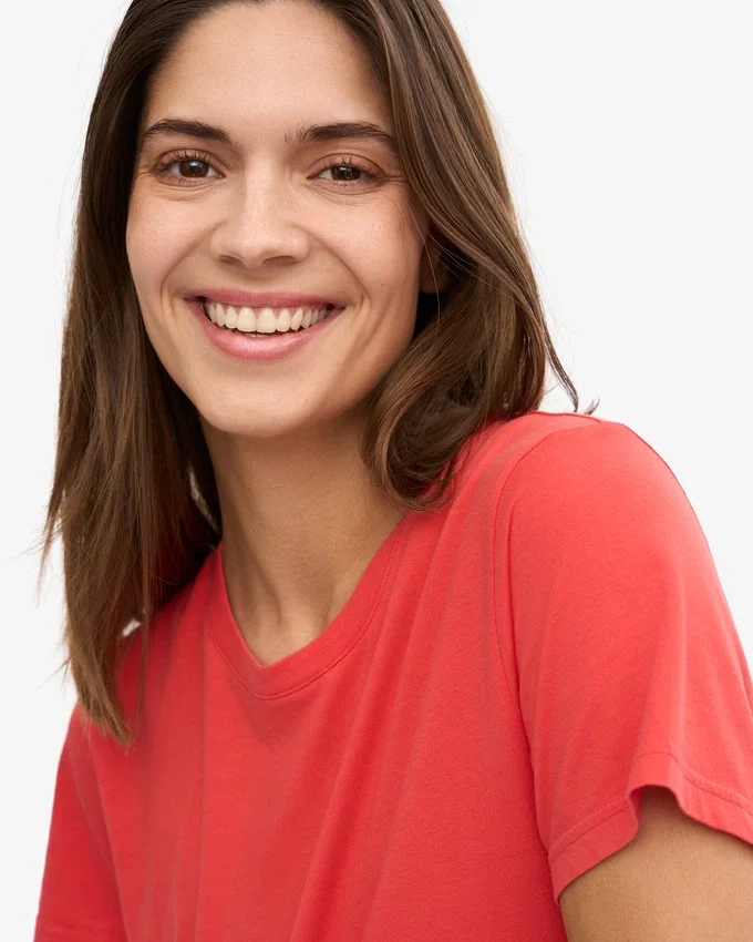 Light Organic Tee pour femme - Rouge mandarine