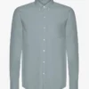 Organic Button Down chemise - Bleu acier