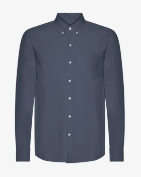 Organic Button Down chemise - Bleu pétrole