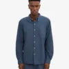 Organic Button Down chemise - Bleu pétrole