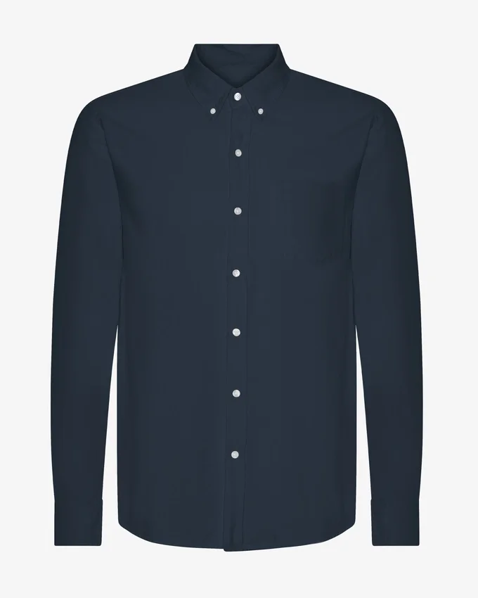 Organic Button Down Chemise en coton bio - Bleu marine