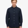Organic Button Down Chemise en coton bio - Bleu marine