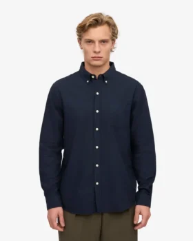 Organic Button Down Chemise en coton bio – Bleu marine