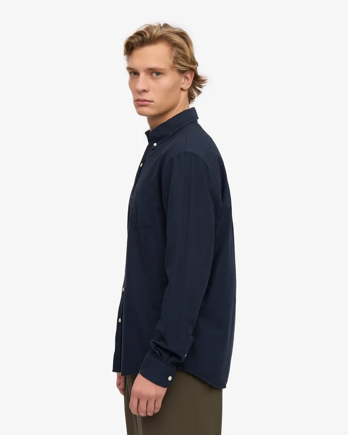 Organic Button Down Chemise en coton bio - Bleu marine