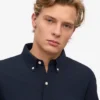 Organic Button Down Chemise en coton bio - Bleu marine