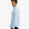 Organic Button Down Chemise en coton bio - Bleu polaire