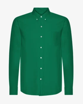 Organic Button Down Chemise en coton bio - Vert Kelly