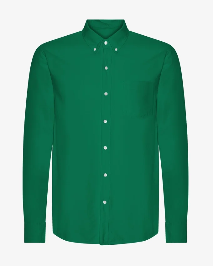 Organic Button Down Chemise en coton bio - Vert Kelly