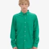 Organic Button Down Chemise en coton bio - Vert Kelly