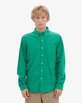 Organic Button Down Chemise en coton bio – Vert Kelly