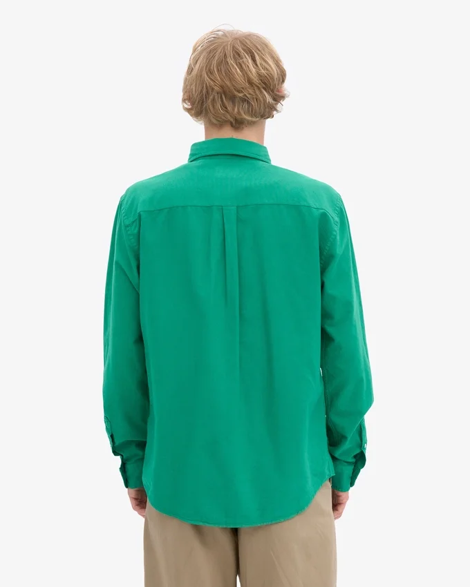 Organic Button Down Chemise en coton bio - Vert Kelly