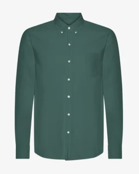 Organic Button Down chemise en coton bio - Vert émeraude