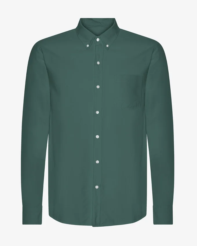Organic Button Down chemise en coton bio - Vert émeraude