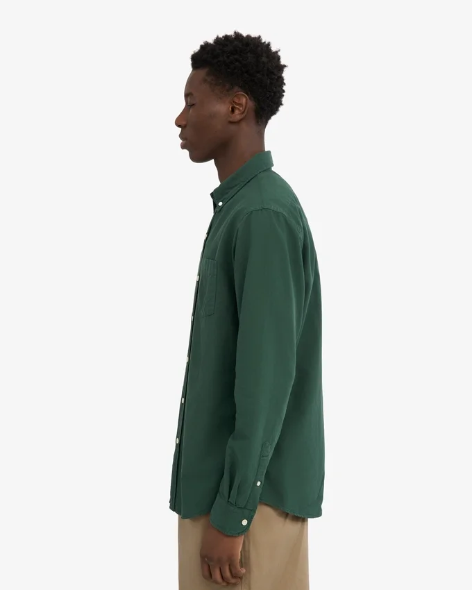 Organic Button Down chemise en coton bio - Vert émeraude