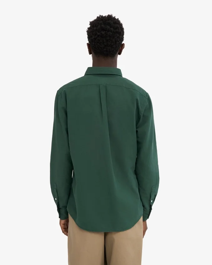 Organic Button Down chemise en coton bio - Vert émeraude