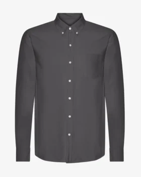 Organic Button Down Chemise - Gris lave