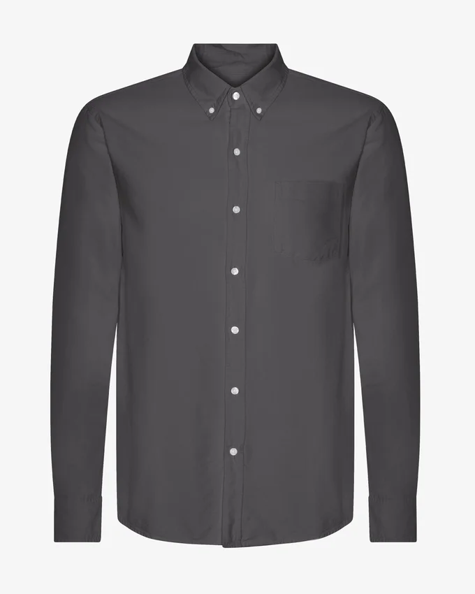 Organic Button Down Chemise - Gris lave