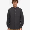 Organic Button Down Chemise - Gris lave