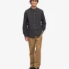 Organic Button Down Chemise - Gris lave