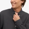 Organic Button Down Chemise - Gris lave