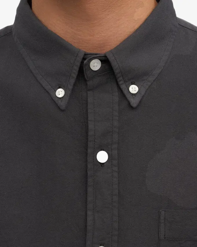 Organic Button Down Chemise - Gris lave