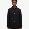 Organic Button Down Chemise - Noir intense