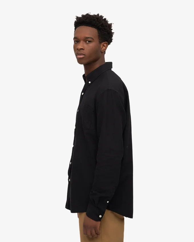 Organic Button Down Chemise - Noir intense