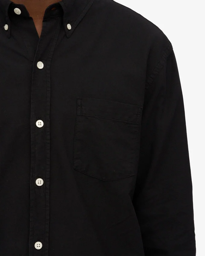 Organic Button Down Chemise - Noir intense