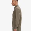 Organic Button Down Chemise - Olive poussiéreux
