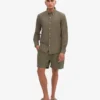 Organic Button Down Chemise - Olive poussiéreux