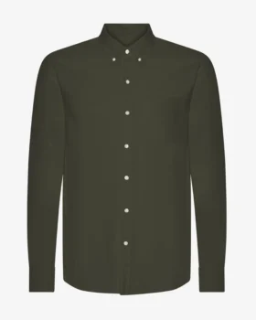 Organic Button Down chemise - Vert chasseur