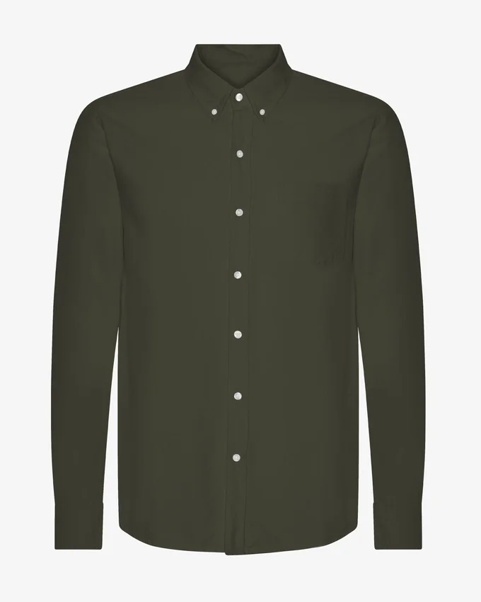 Organic Button Down chemise - Vert chasseur