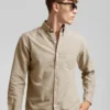 Organic Button Down chemise - Vert chasseur