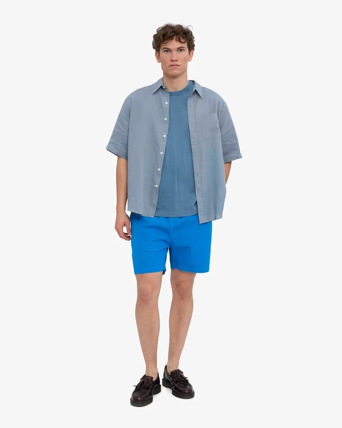 Organic Twill Shorts - Bleu Pacifique
