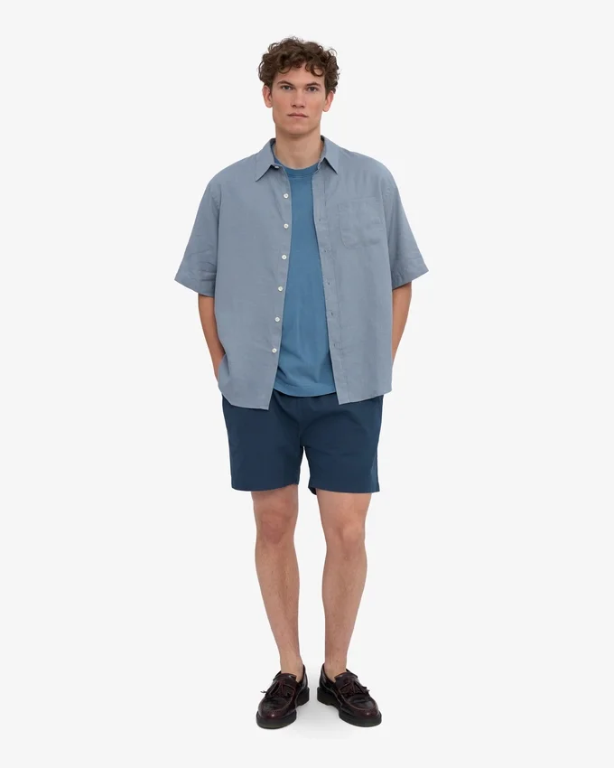 Organic Twill Shorts - Bleu pétrole