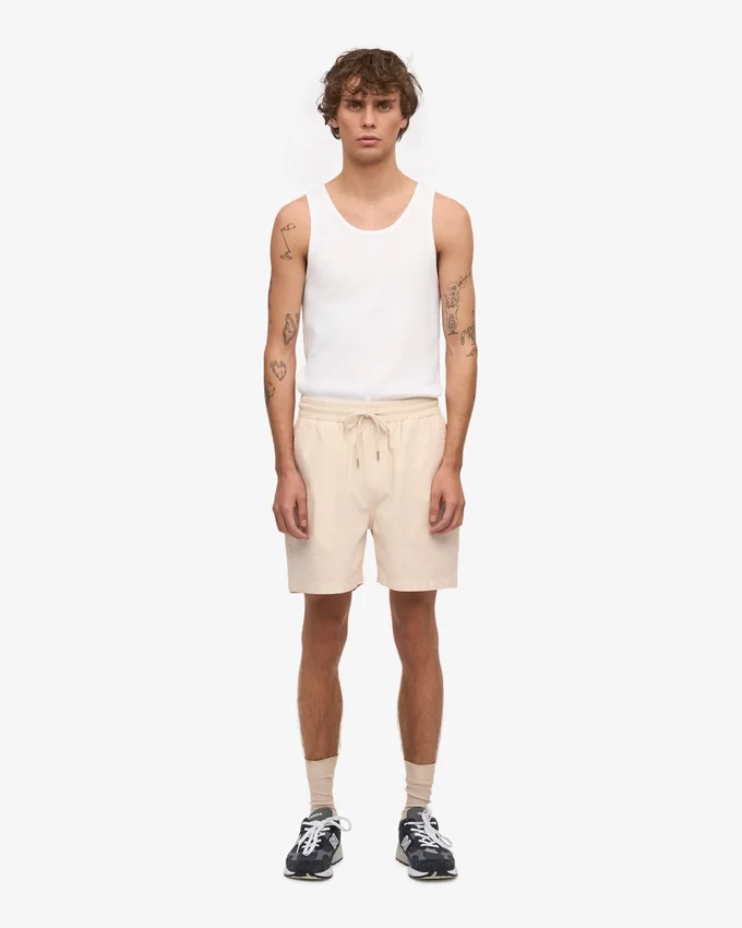 Organic Twill Shorts - Ivory White