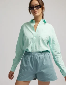 Organic Twill Shorts pour femme – Bleu acier