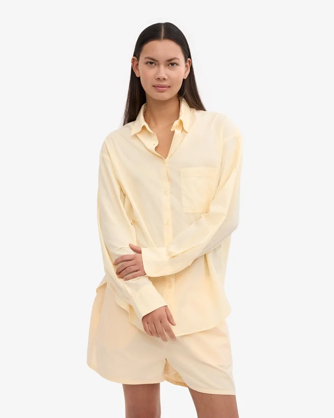 Organic Twill Shorts pour femme - Jaune pâle
