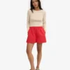 Organic Twill Shorts pour femme - Rouge mandarine