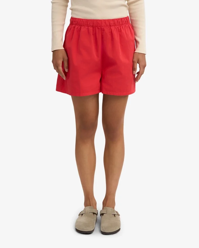 Organic Twill Shorts pour femme - Rouge mandarine