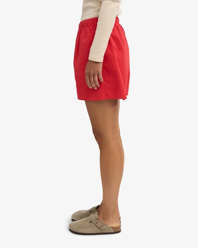 Organic Twill Shorts pour femme - Rouge mandarine