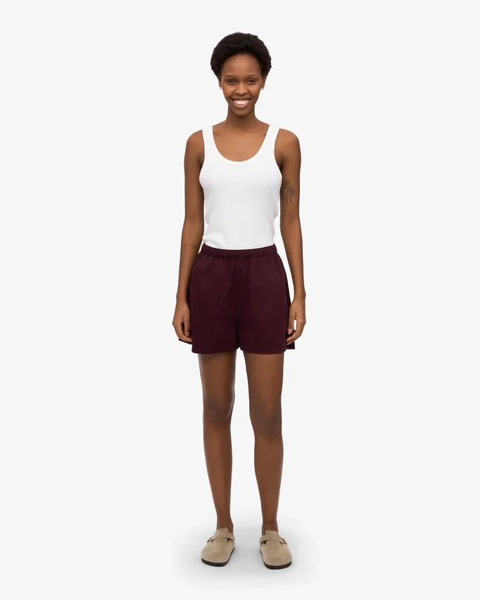 Organic Twill Shorts pour femme - Rouge sang de bœuf