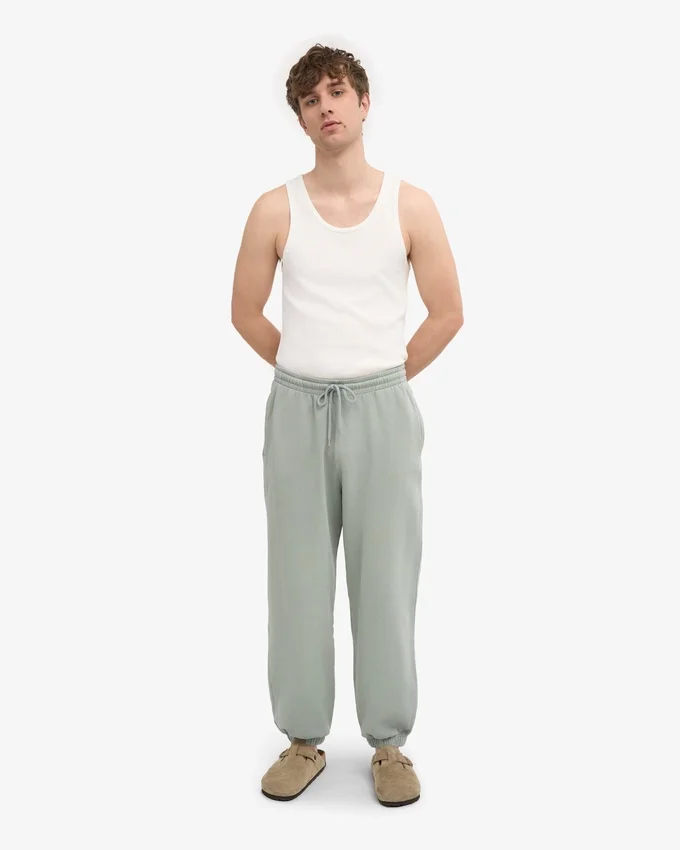 Pantalon de survêtement ample bio - Bleu acier
