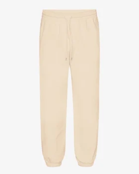 Pantalon de survêtement ample en coton bio - Blanc ivoire