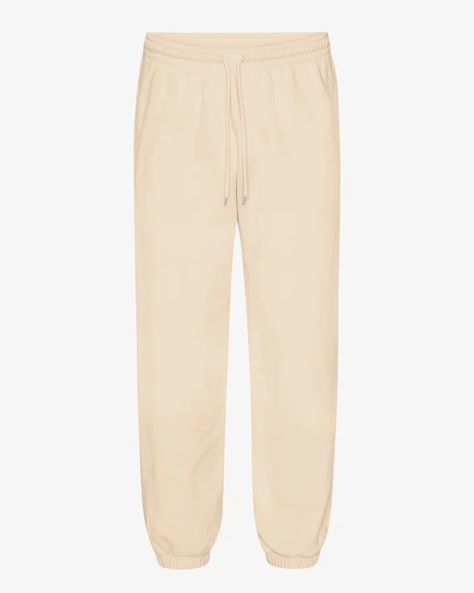 Pantalon de survêtement ample en coton bio - Blanc ivoire
