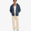 Pantalon de survêtement ample en coton bio - Blanc ivoire
